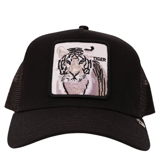 Goorin Bros Original Trucker Cap White Tiger schwarz