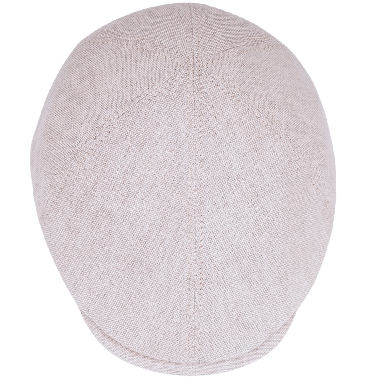 Leinen Schiebermütze Flatcap beige - Made in Italy