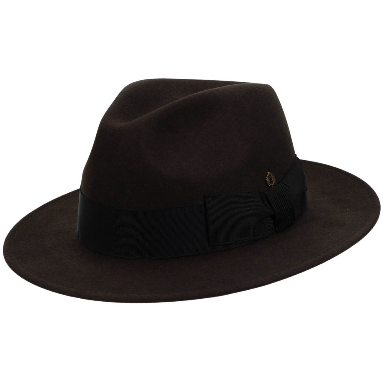 Fedora Filzhut Mantova Handmade in Italy dunkelbraun