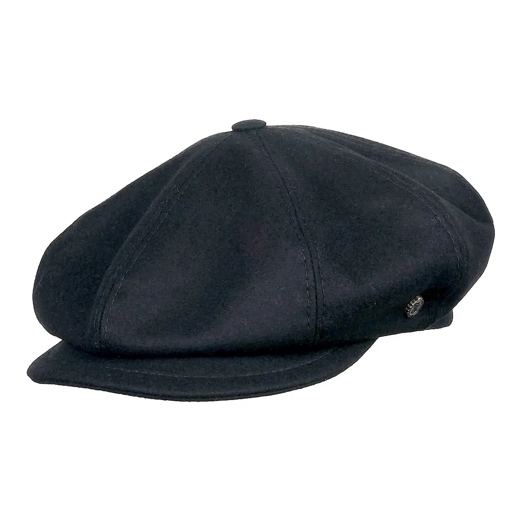 Bakerboy Schiebermütze Merino Handmade schwarz