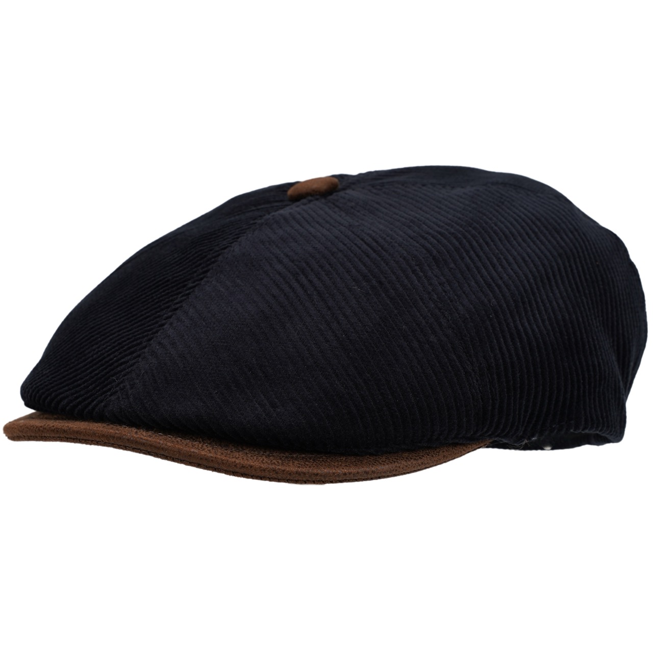 Faustmann Newsboy Schiebermütze Cord marine