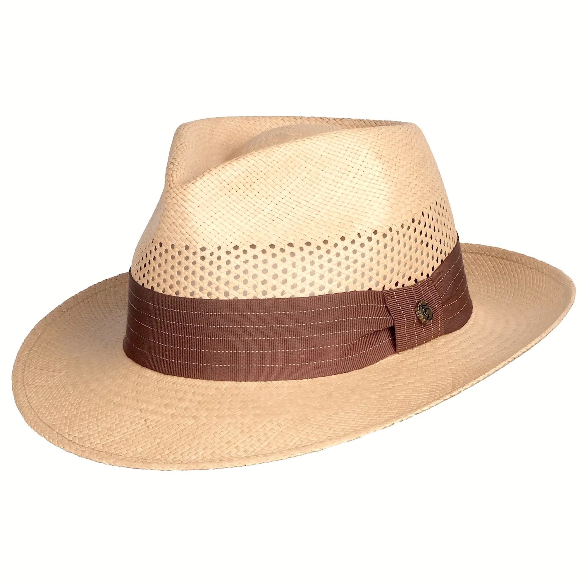 Panamahut Ventura Handmade Fedora hellbraun