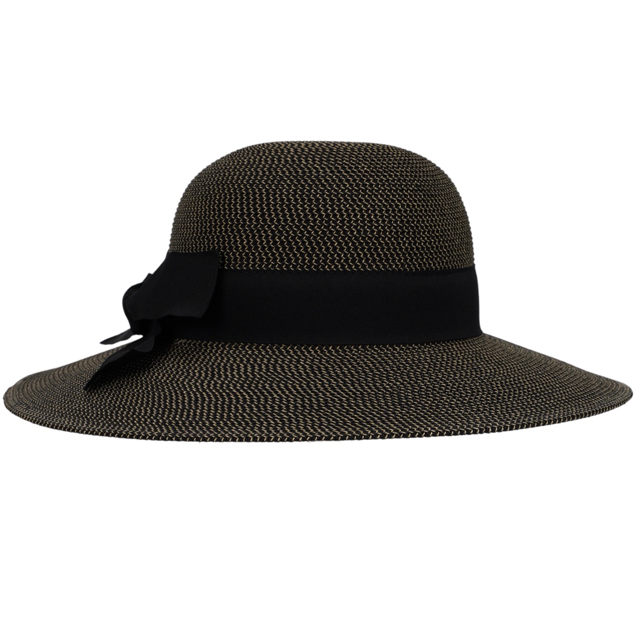 Faustmann Damen Sommerhut schwarz meliert - Made in Italy