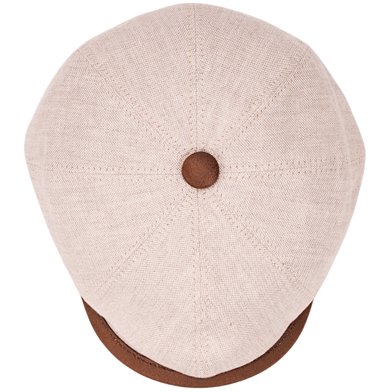 Leinen Newsboy Cap Bessana natur - Made in Italy