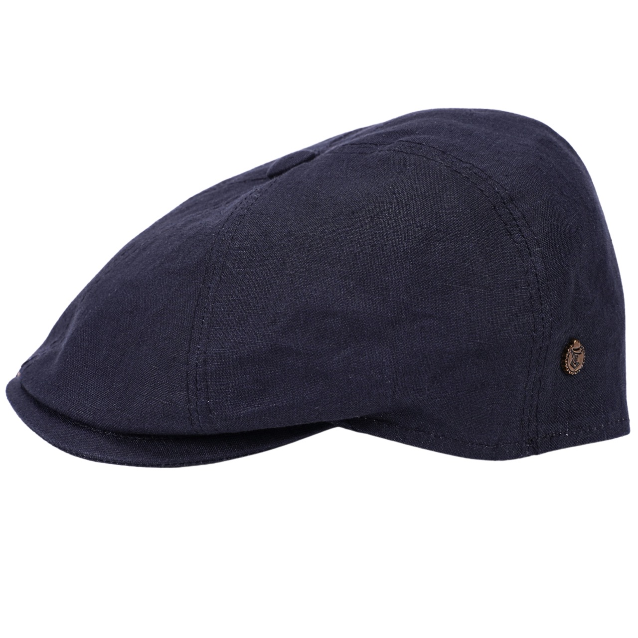 Leinen Newsboy Schiebermütze Amalfi navyblau