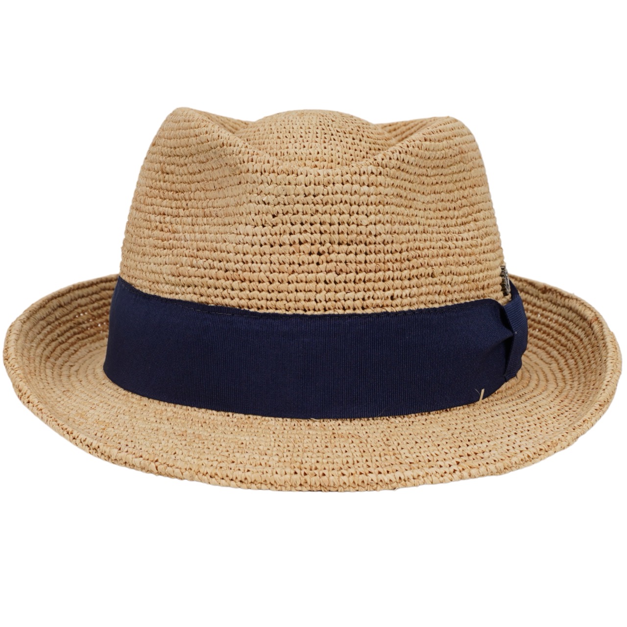 Raffia Stroh Trilby Made in Italy natur-marine