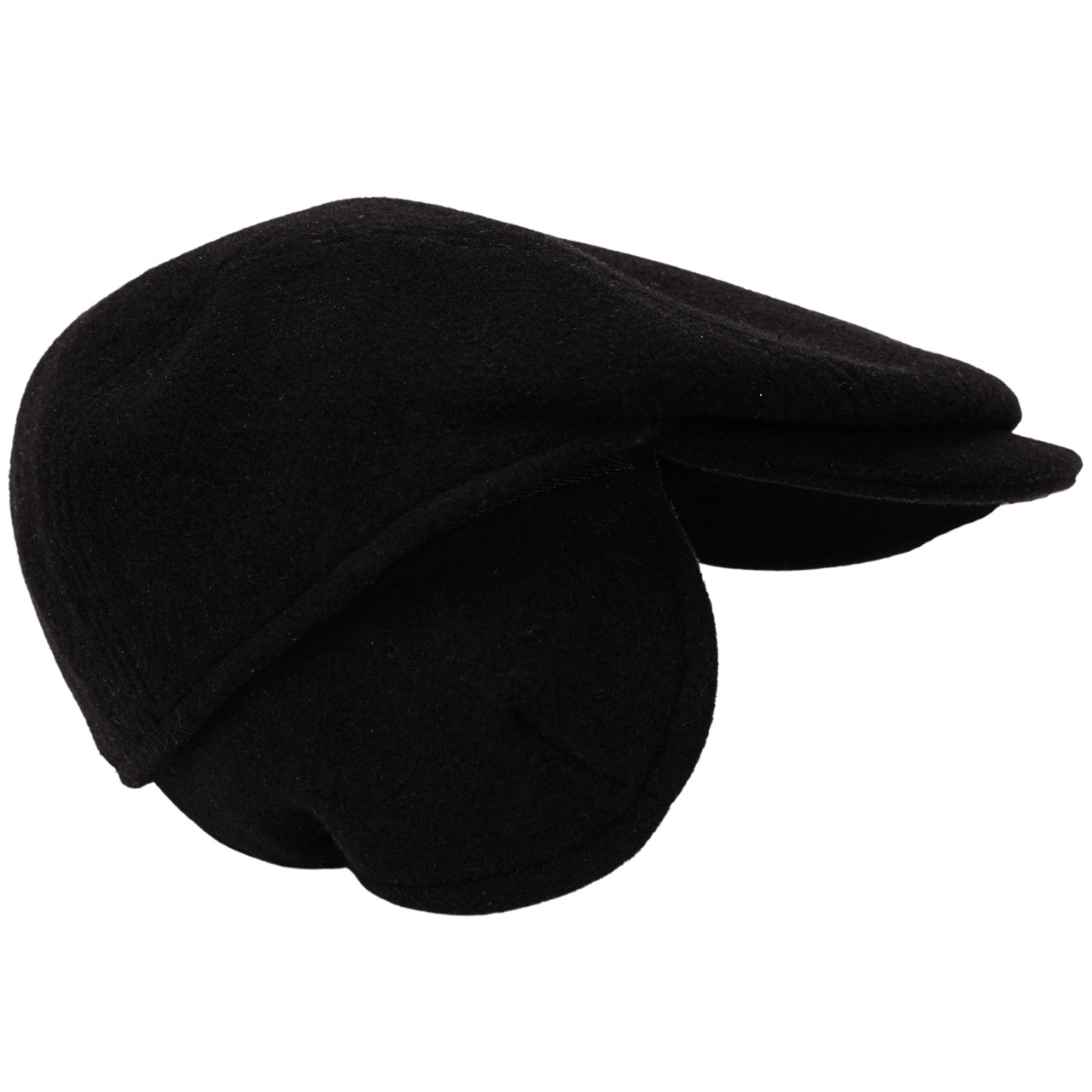 Balke Flatcap Ohrenklappen Premium Wolle Kaschmir schwarz