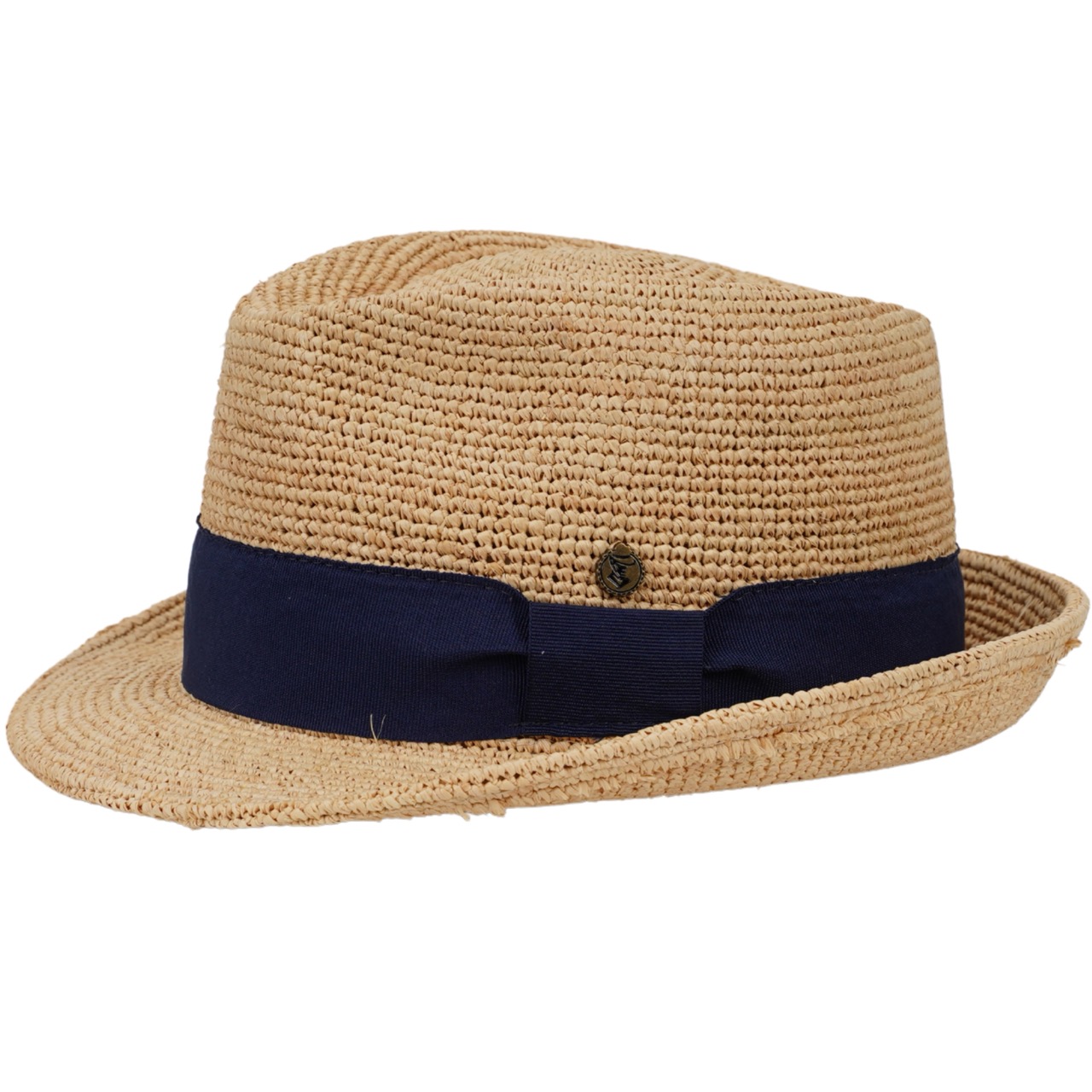 Raffia Stroh Trilby Made in Italy natur-marine