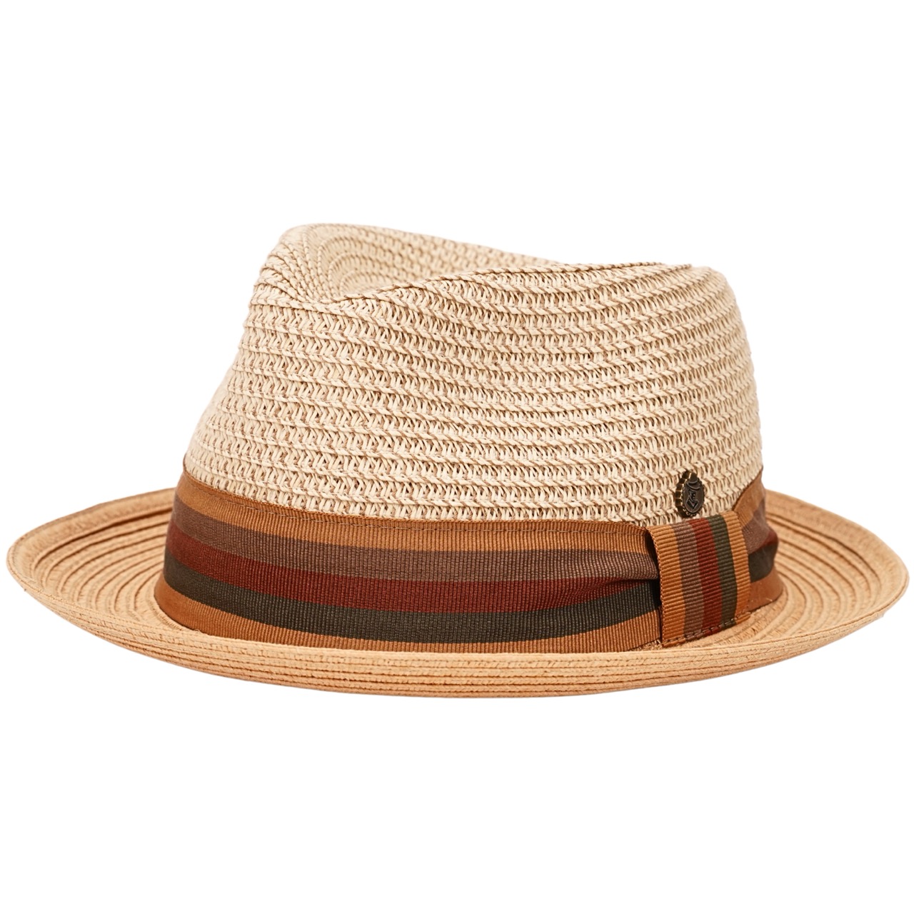 Strohhut Player Porkpie Made in Italy natur