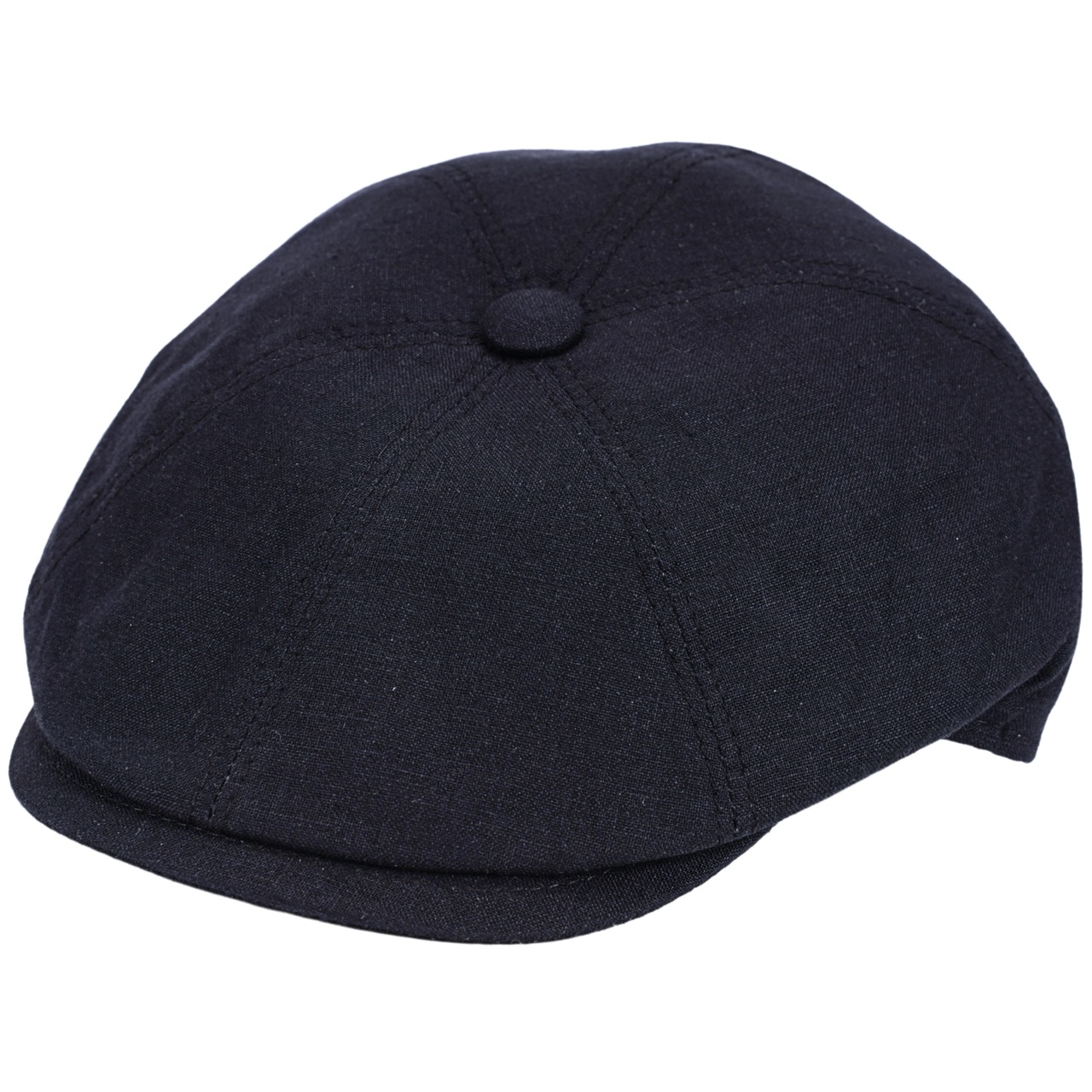 Leinen Newsboy Schiebermütze Amalfi dunkelblau - Made in Italy