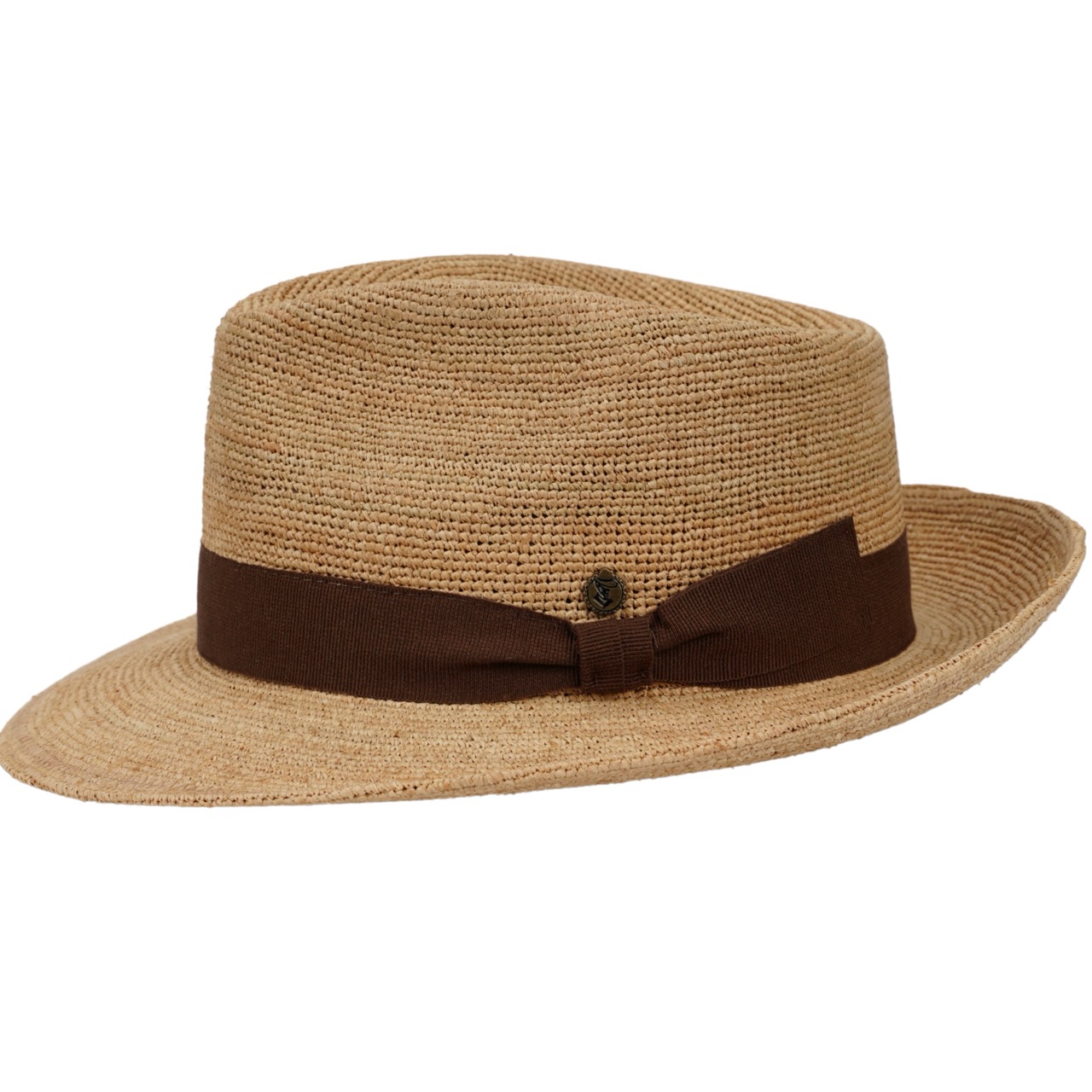 Fedora Sommerhut Raffia Stroh natur-braun
