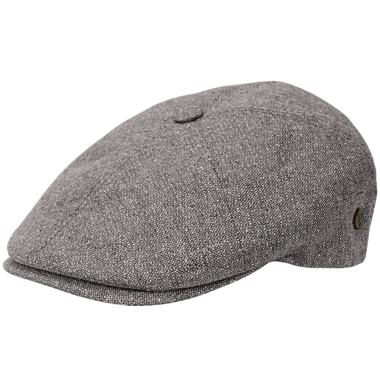 Seidenmütze Premium Newsboy Cap grau - Handmade in Italy