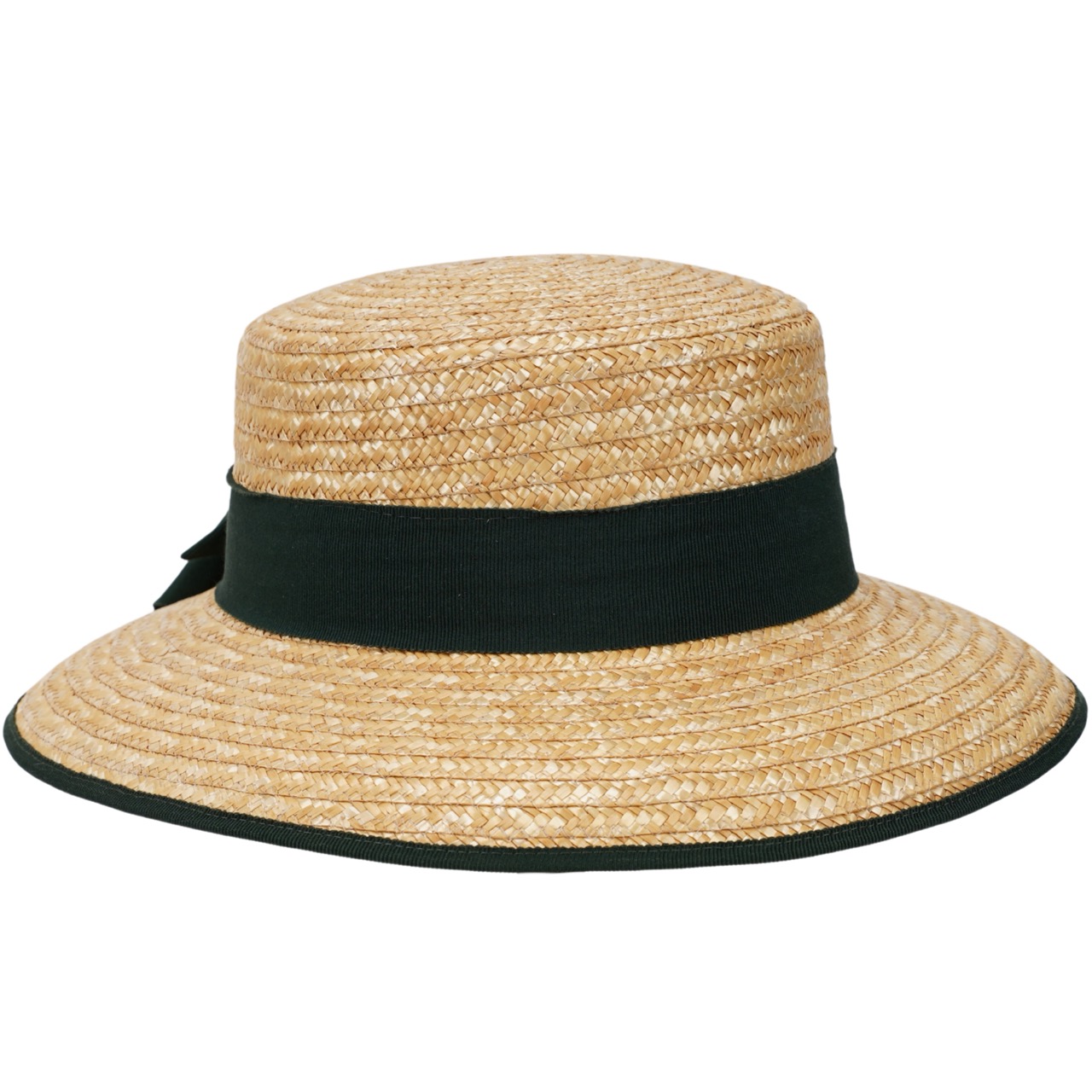 Faustmann Damen Borten Strohhut natur grün - Made in Italy
