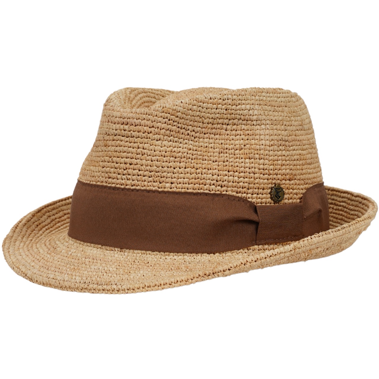 Raffia Stroh Trilby Made in Italy natur-braun