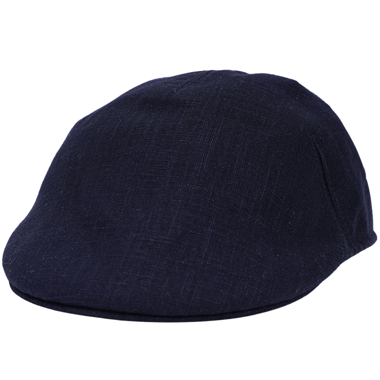 Gatsby Schiebermütze Premium Leinen navy dunkelblau - Made in Italy