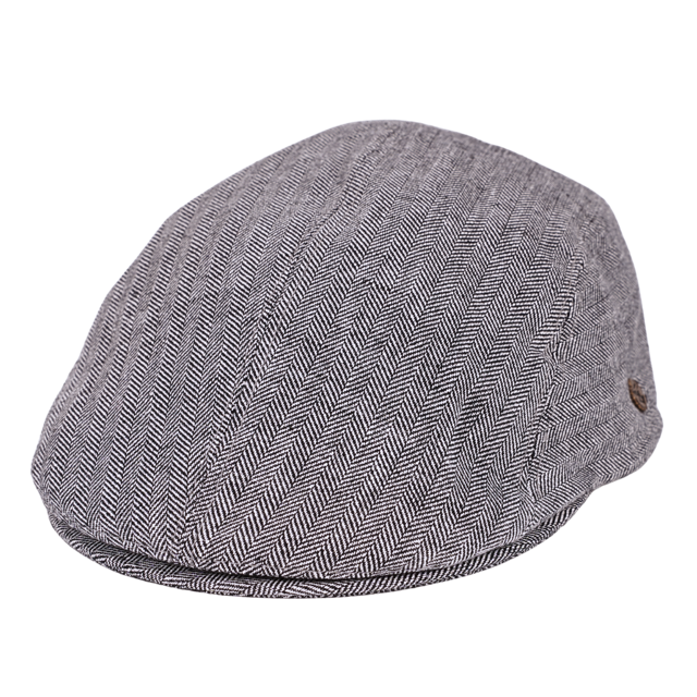 Leinen Premium Schiebermütze grau - Made in Italy