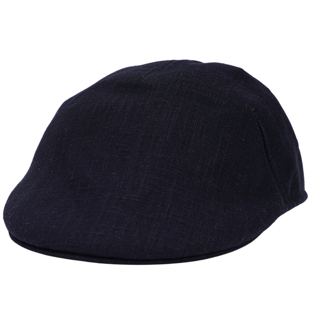 Gatsby Schiebermütze Premium Leinen navy dunkelblau - Made in Italy