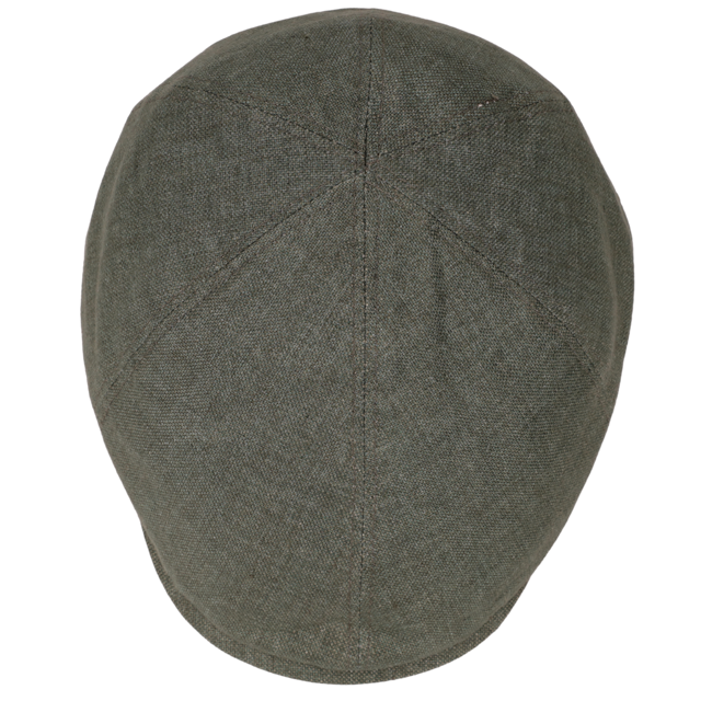 Leinen Schiebermütze Flatcap grün - Made in Italy