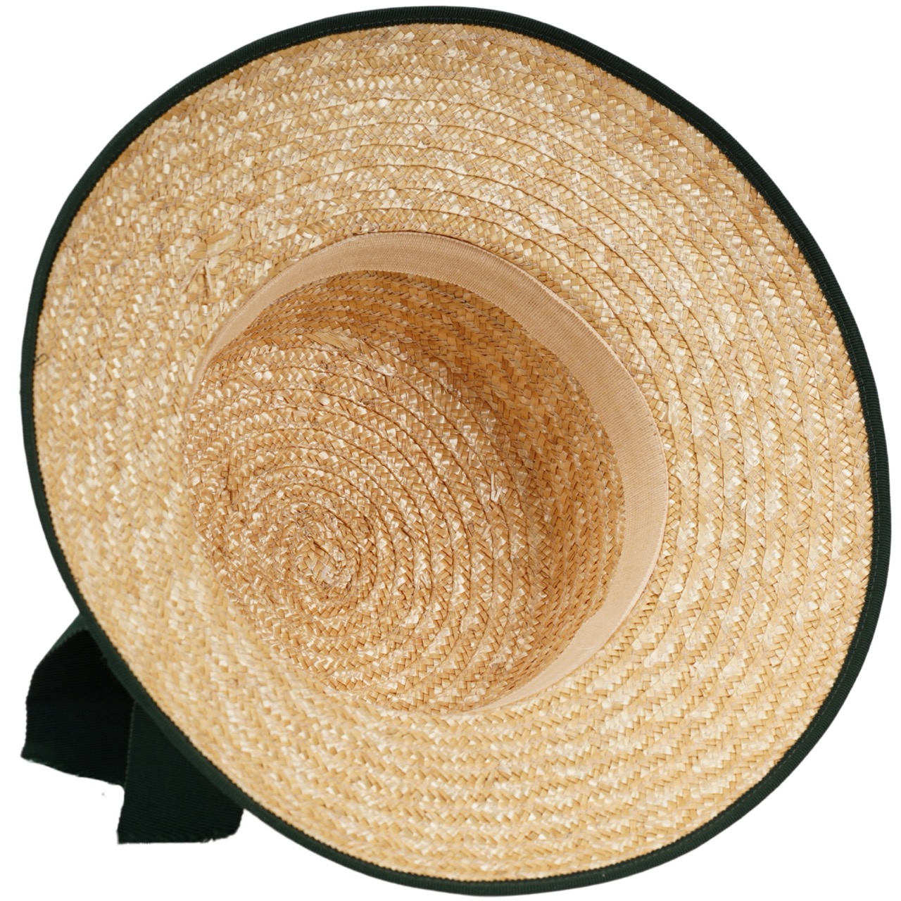 Faustmann Damen Borten Strohhut natur grün - Made in Italy