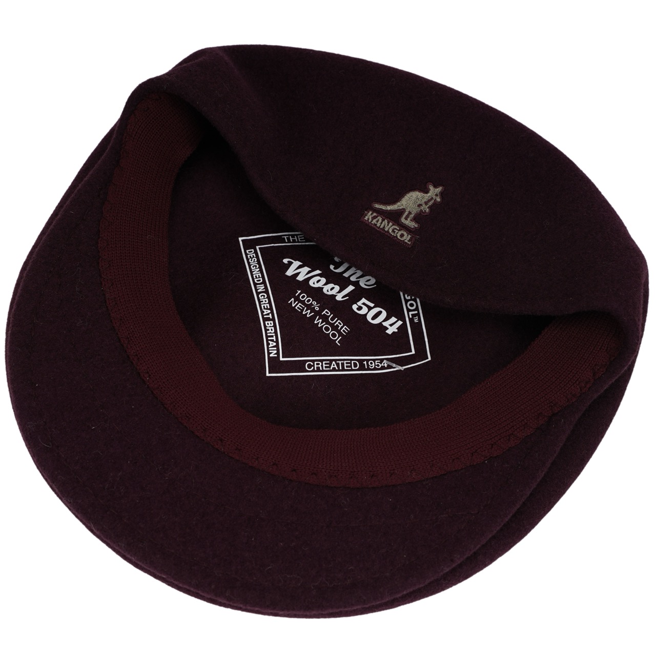 Kangol Original Flatcap Wool 504 vino bordeaux