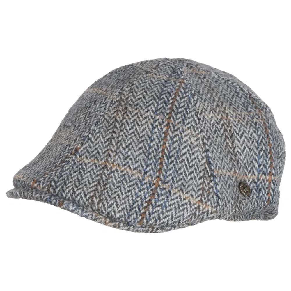 Gr. M - Gatsby Schiebermütze Vecchio Herringbone grau - 56/57