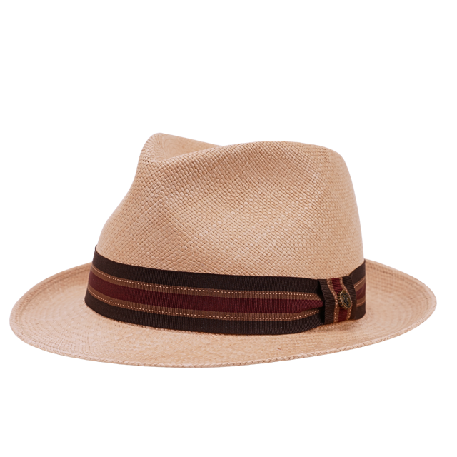 Panamahut Calabria Trilby Handmade braun