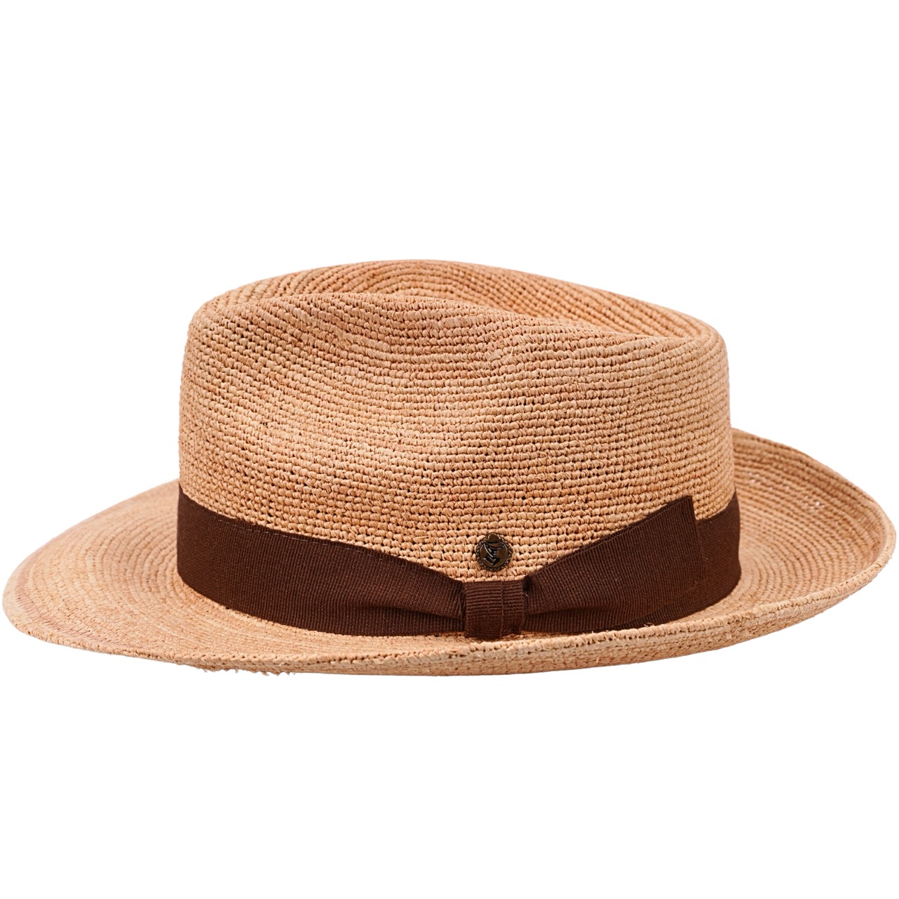 Fedora Sommerhut Raffia Stroh natur-braun