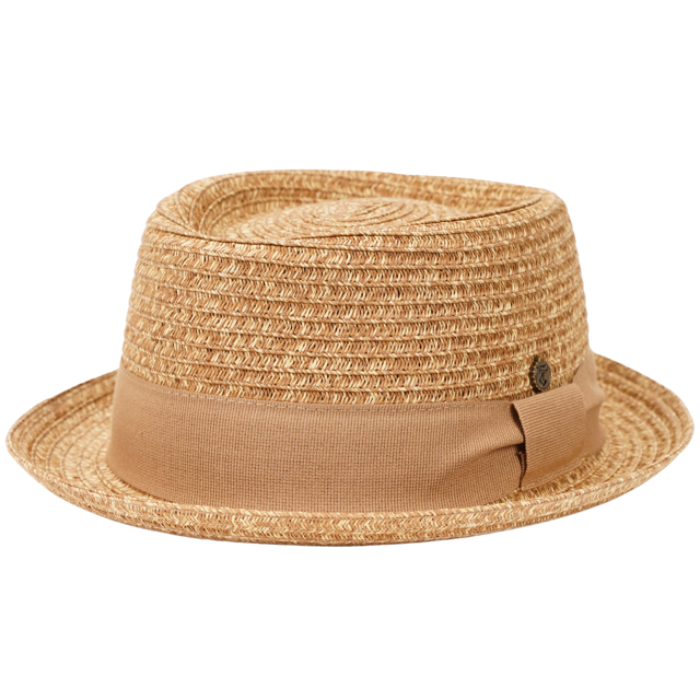 Strohhut Pork Pie Made in Italy tabak