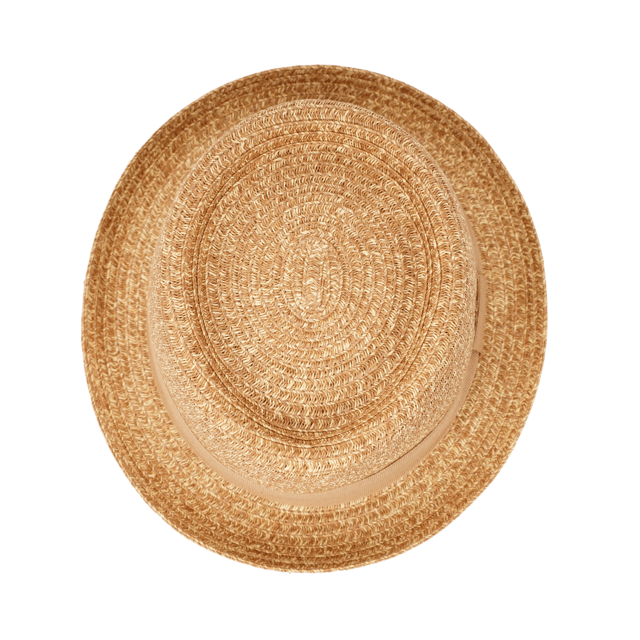 Strohhut Pork Pie Made in Italy tabak