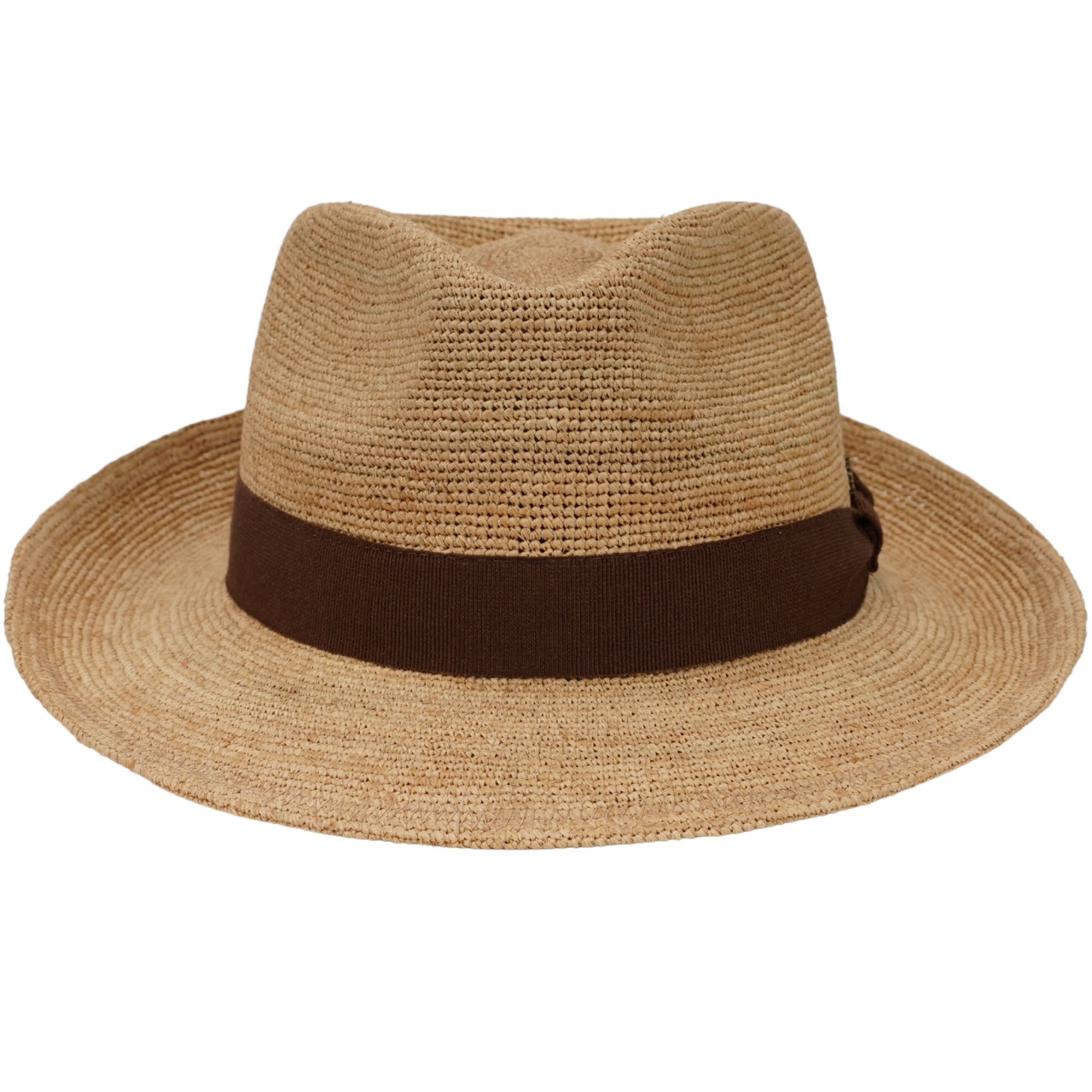 Fedora Sommerhut Raffia Stroh natur-braun