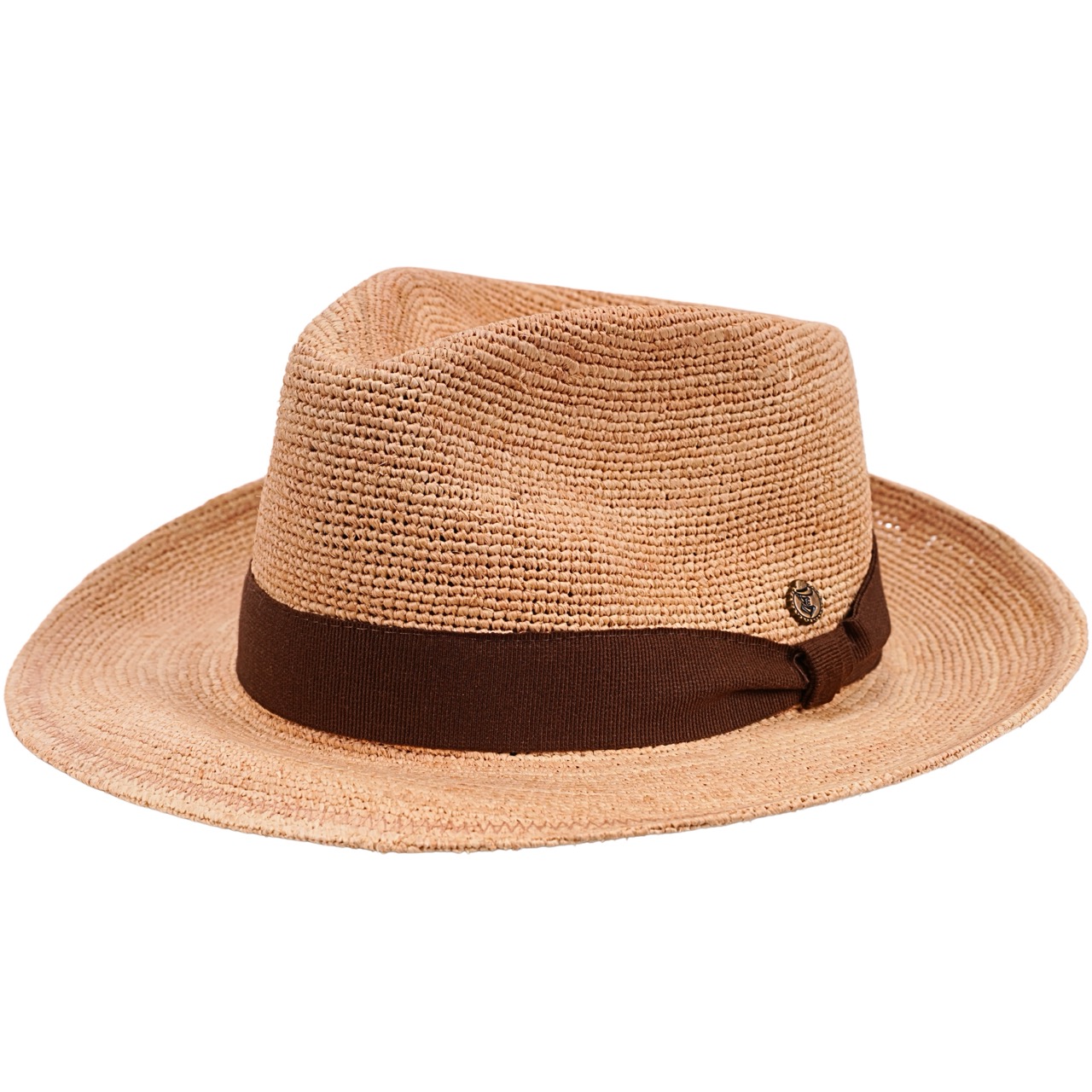 Fedora Sommerhut Raffia Stroh natur-braun