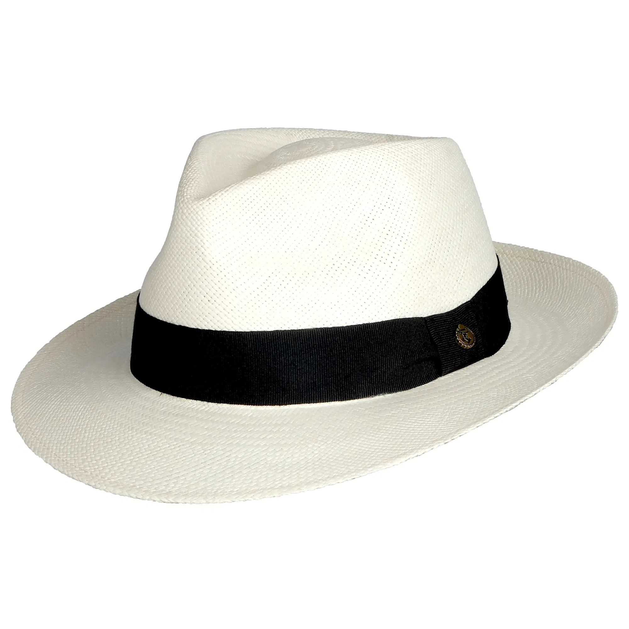 Panamahut Liguria Handmade Fedora weiß