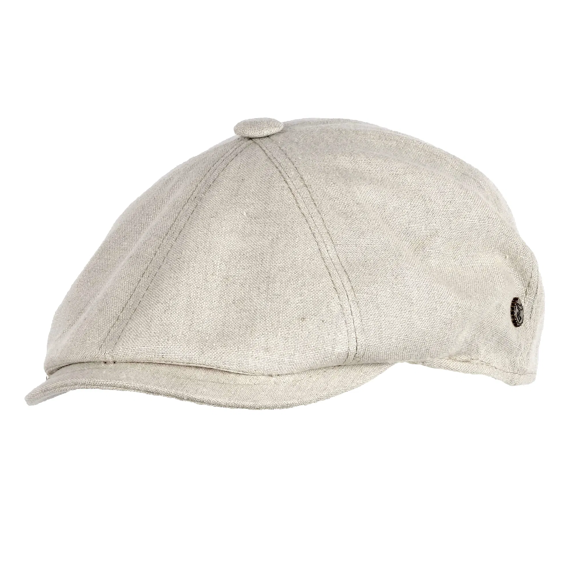 Leinen Newsboy Schiebermütze Amalfi Handmade beige