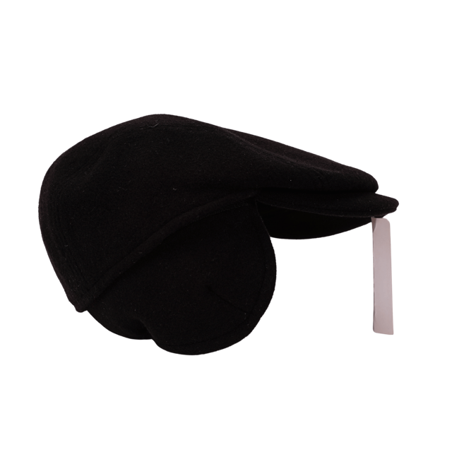 Balke Flatcap Ohrenklappen Premium Wolle Kaschmir schwarz