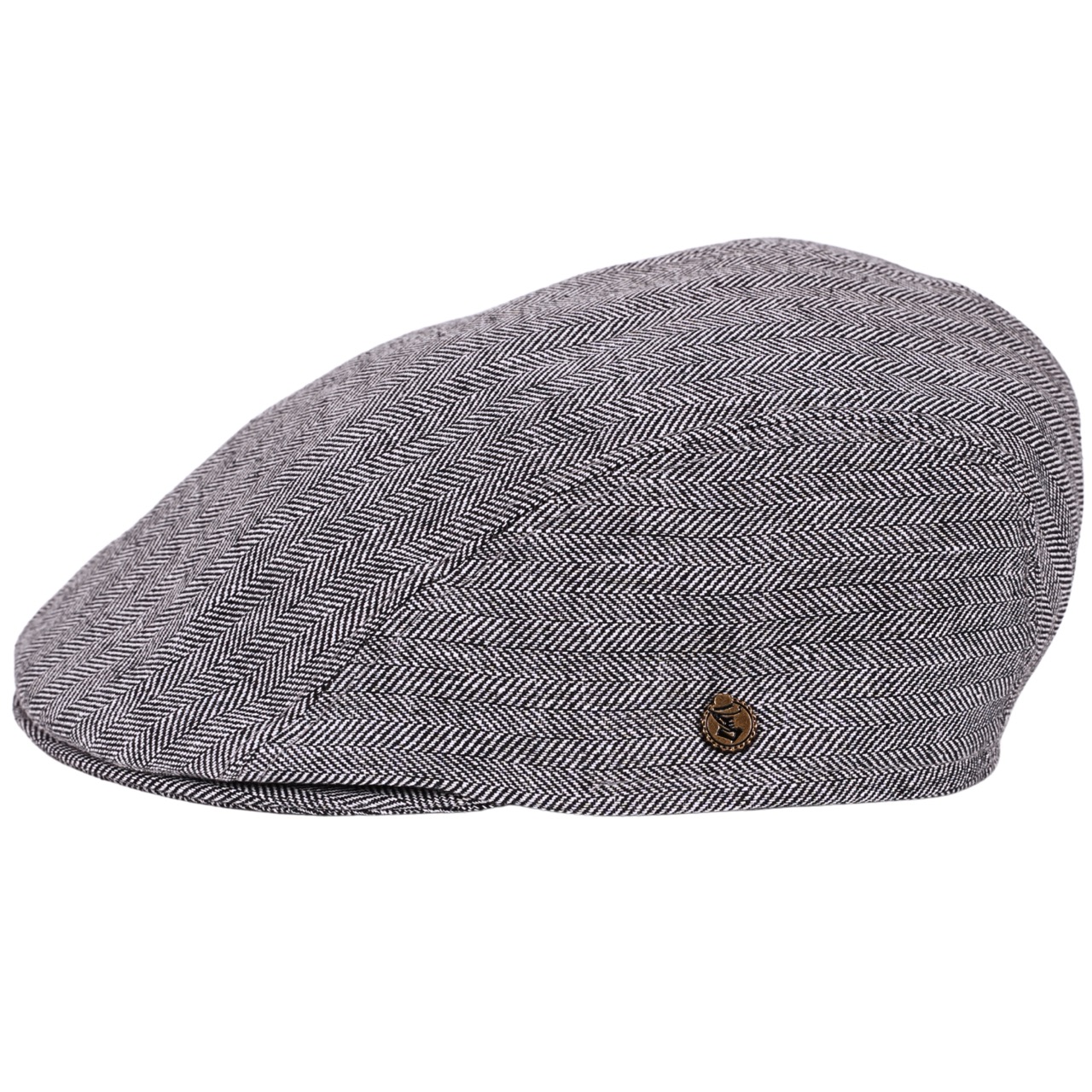 Leinen Premium Schiebermütze grau - Made in Italy