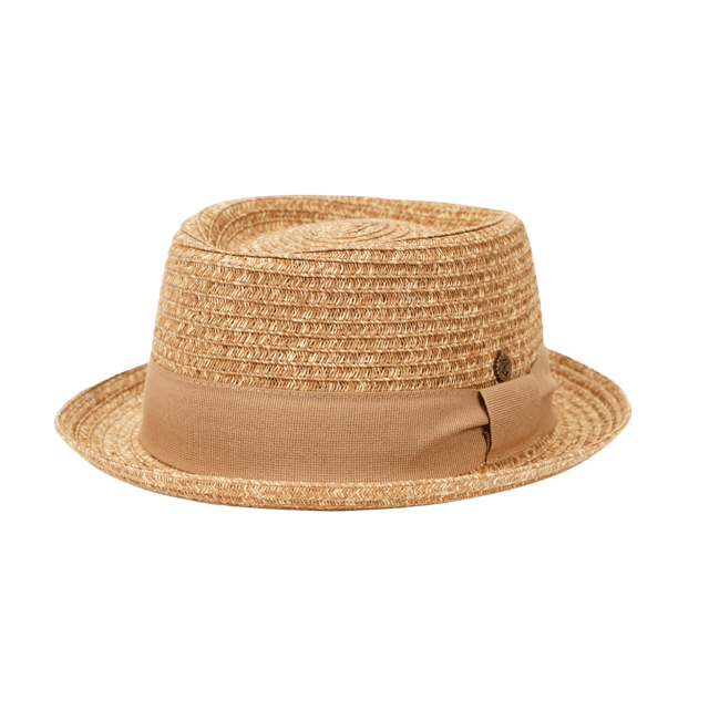 Strohhut Pork Pie Made in Italy tabak