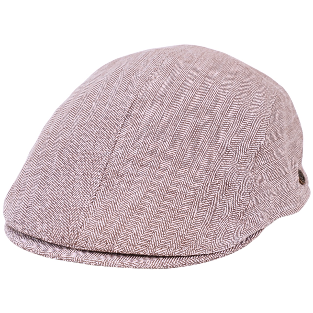 Leinen Premium Schiebermütze beige - Made in Italy