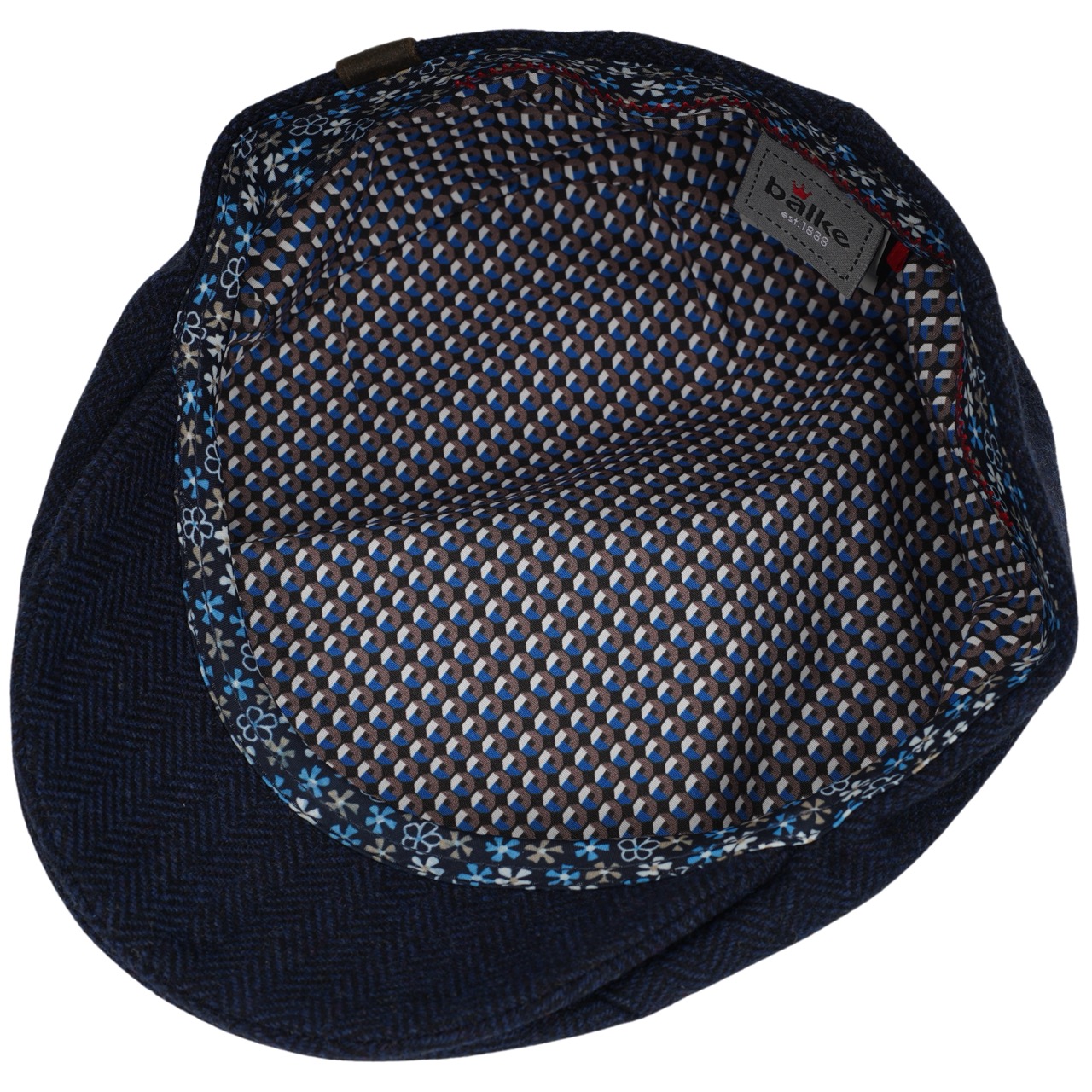 Balke Flatcap Fine Wool Herringbone navy