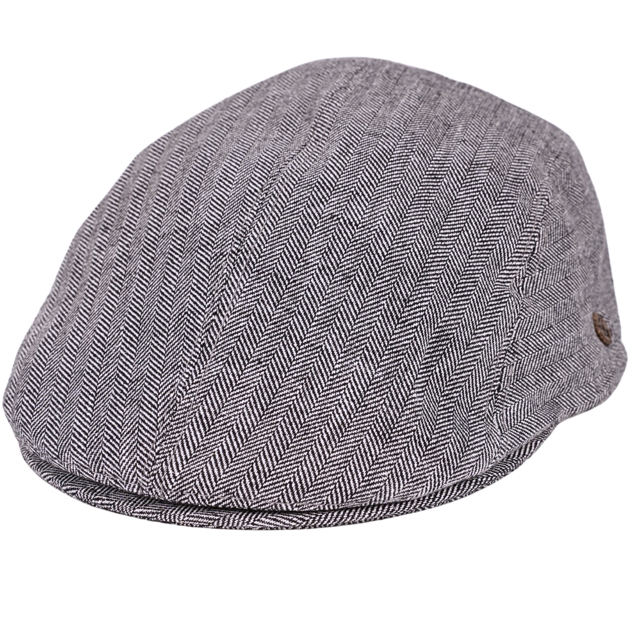 Leinen Premium Schiebermütze grau - Made in Italy